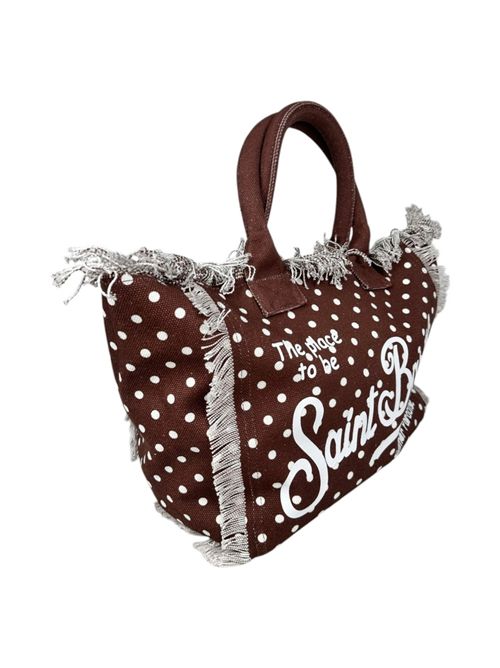 borsa donna vanity a pois marrone e bianco MC2 Saint Barth | VANITY-REGULAR POIS18